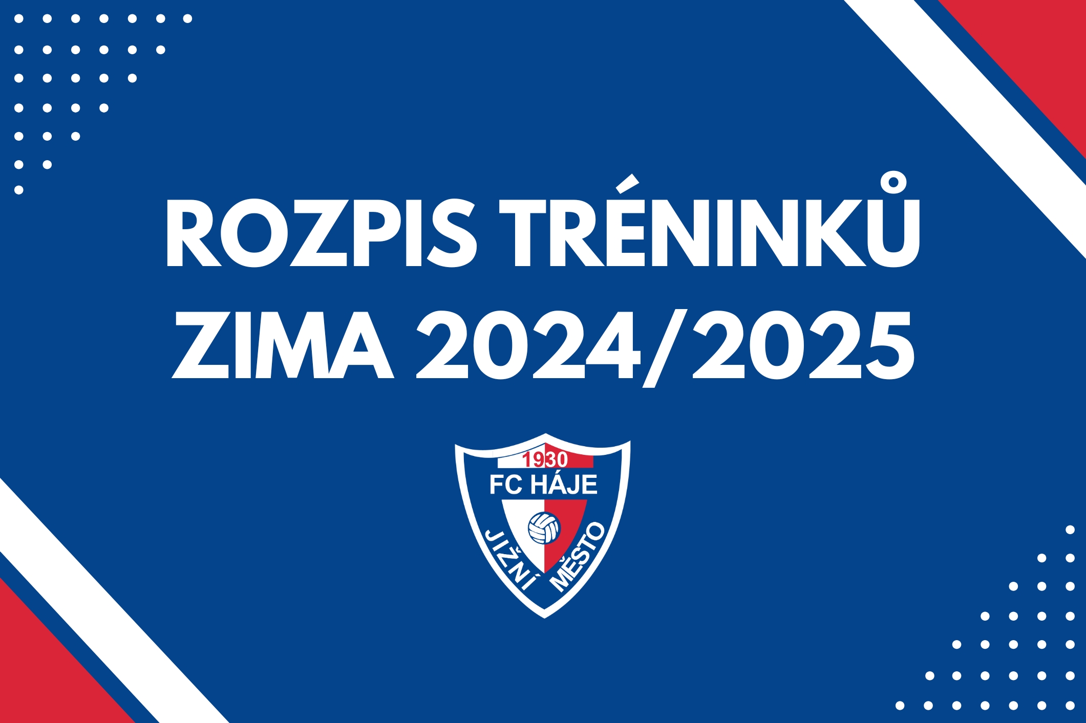 Rozpis trnink zima 2024/2025